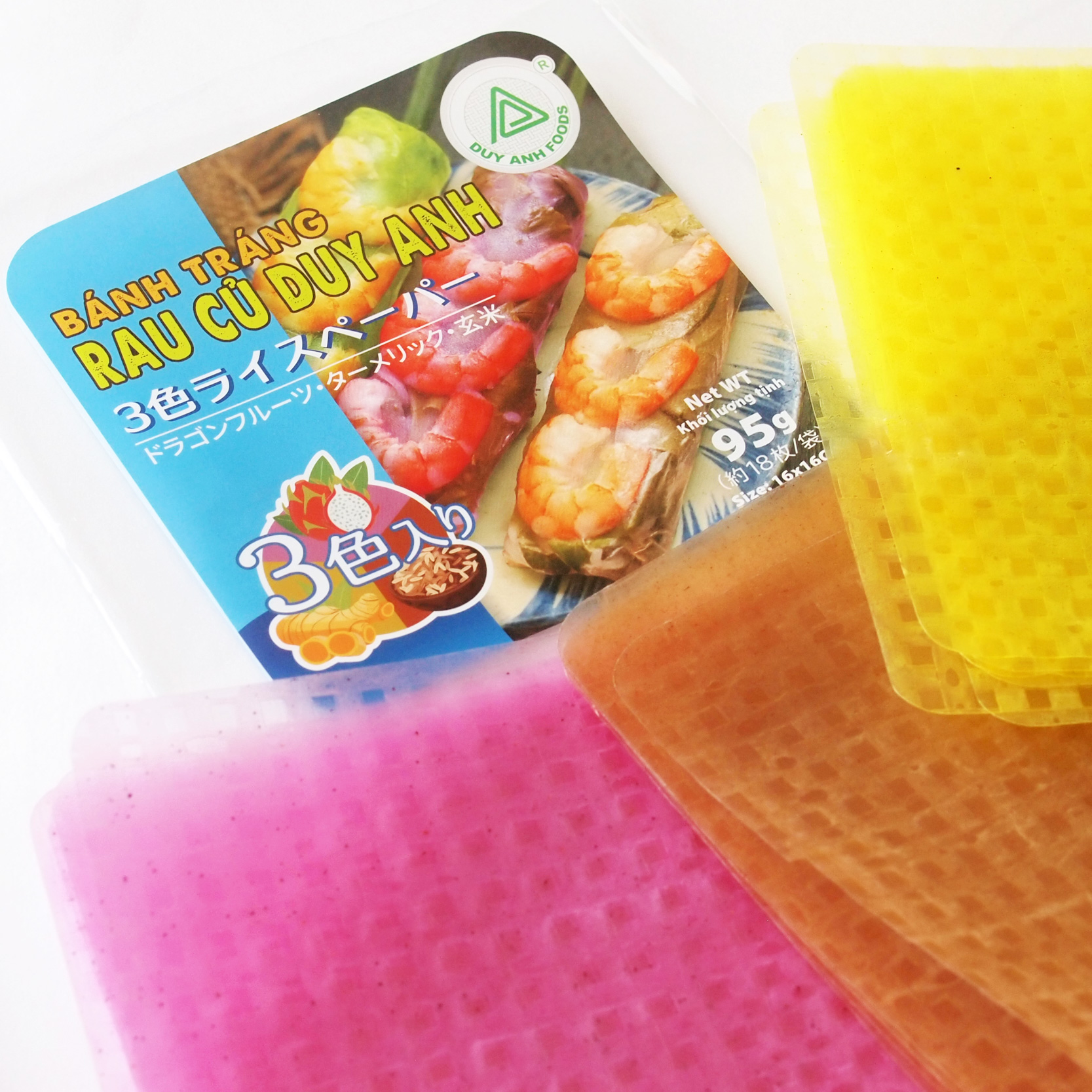 ドゥイアン　3色ライスペーパー（16cm） 95g